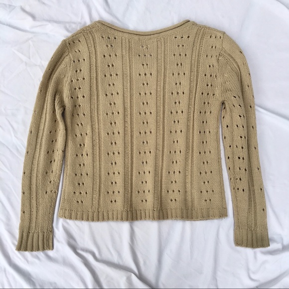 UO Urban Outfitters Tan Beige Camel Dotted Sweater - Picture 9 of 10